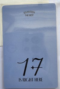 DKKR精選專：17 IS RIGHT HERE小卡】SEVENTEEN 音放卡一直娛yzy 4.0