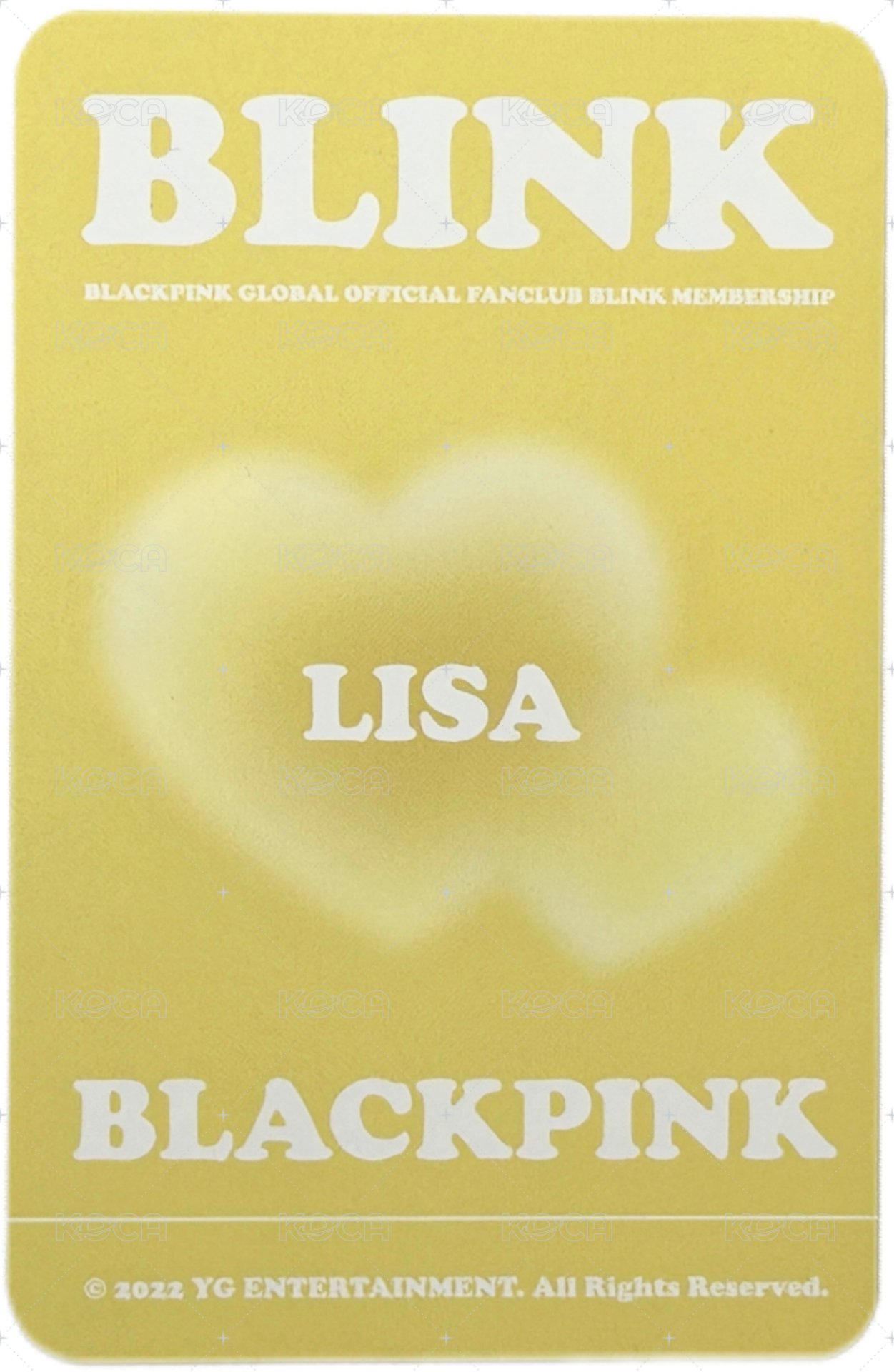 BLINK會員 會員禮卡  背面