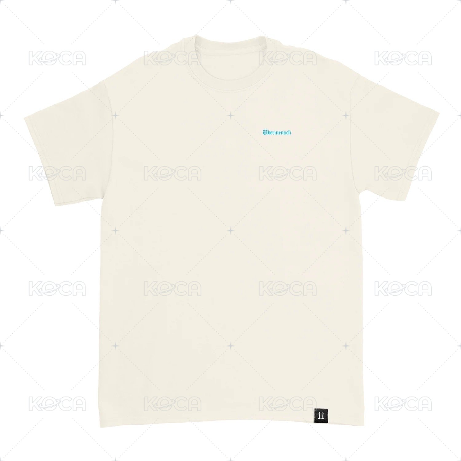 ÜBERMENSCH T-SHIRT (NATURAL/BLUE)