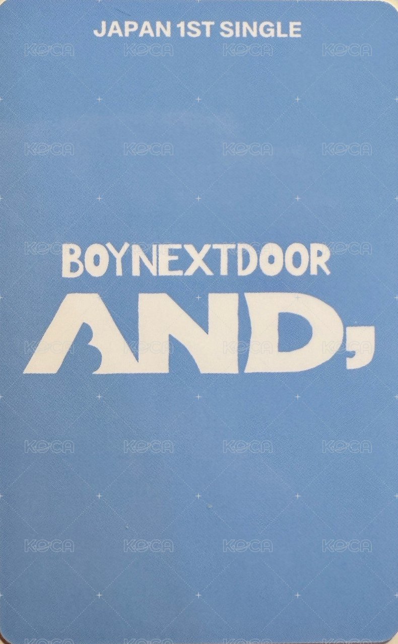 AND, 日咖 預售 特典卡  背面