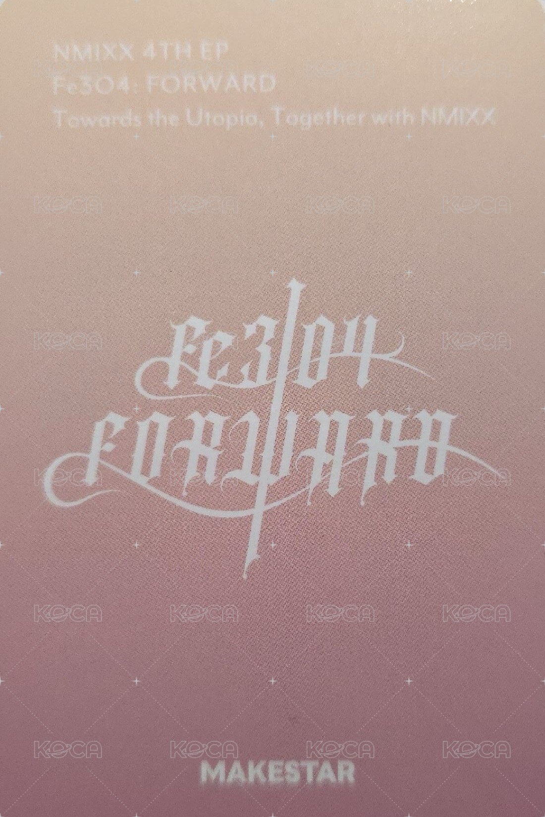 FORWARD ms 20.0 抽選卡 公主中簽友圭 背面