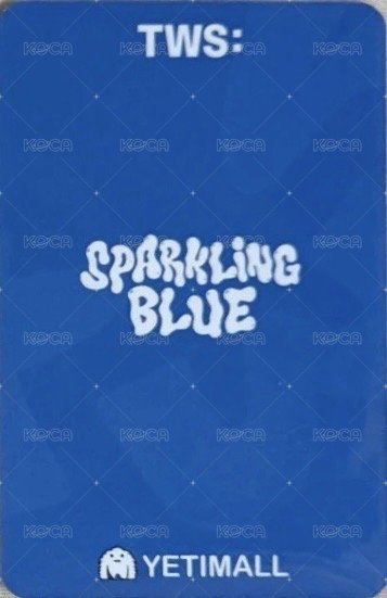 Sparkling Blue yeti 幸運卡  背面