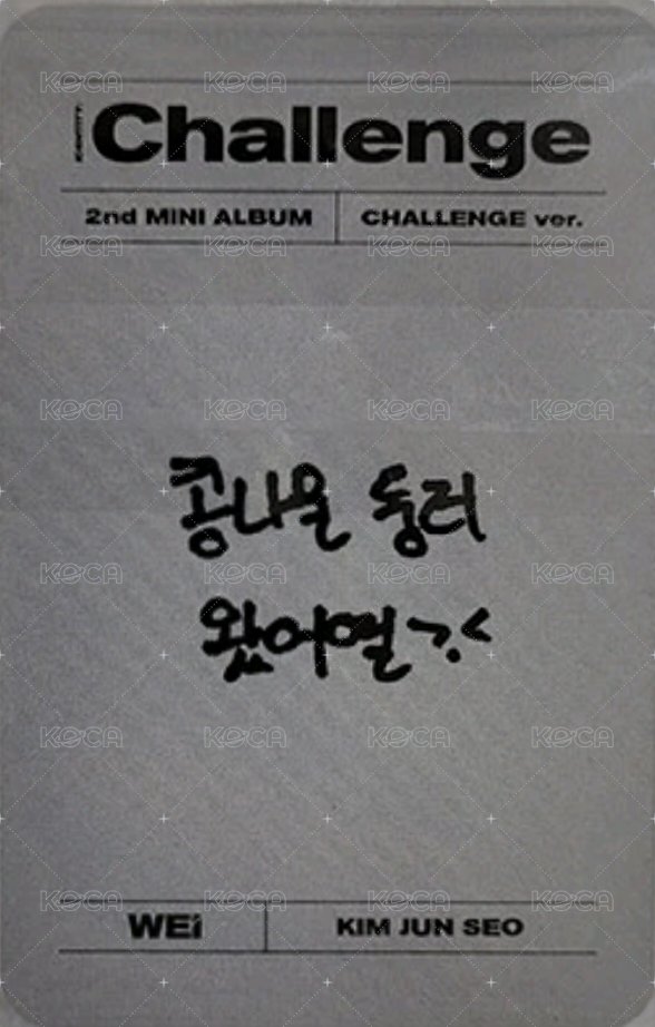 迷你二輯 專輯卡  背面