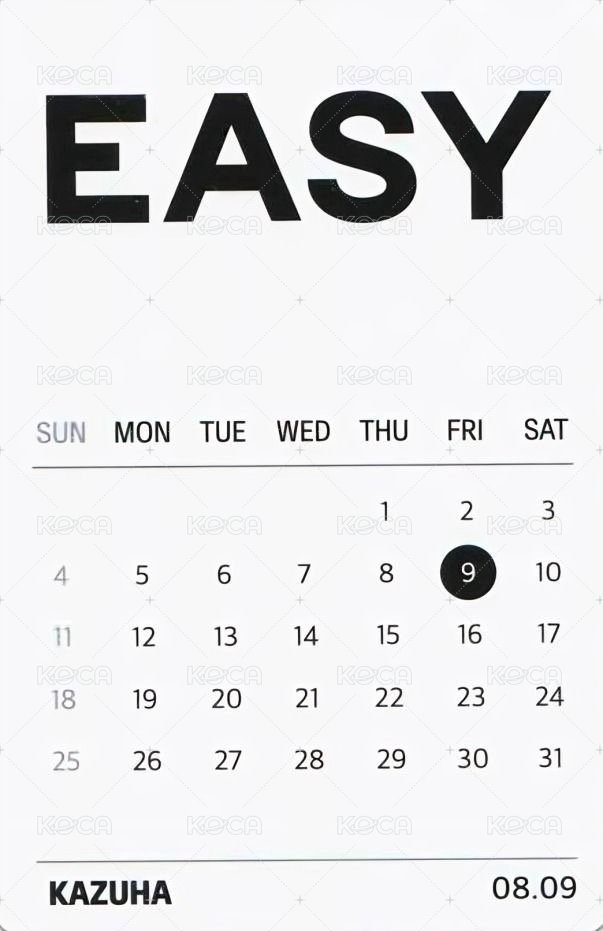 EASY yes24 特典卡 預售 背面