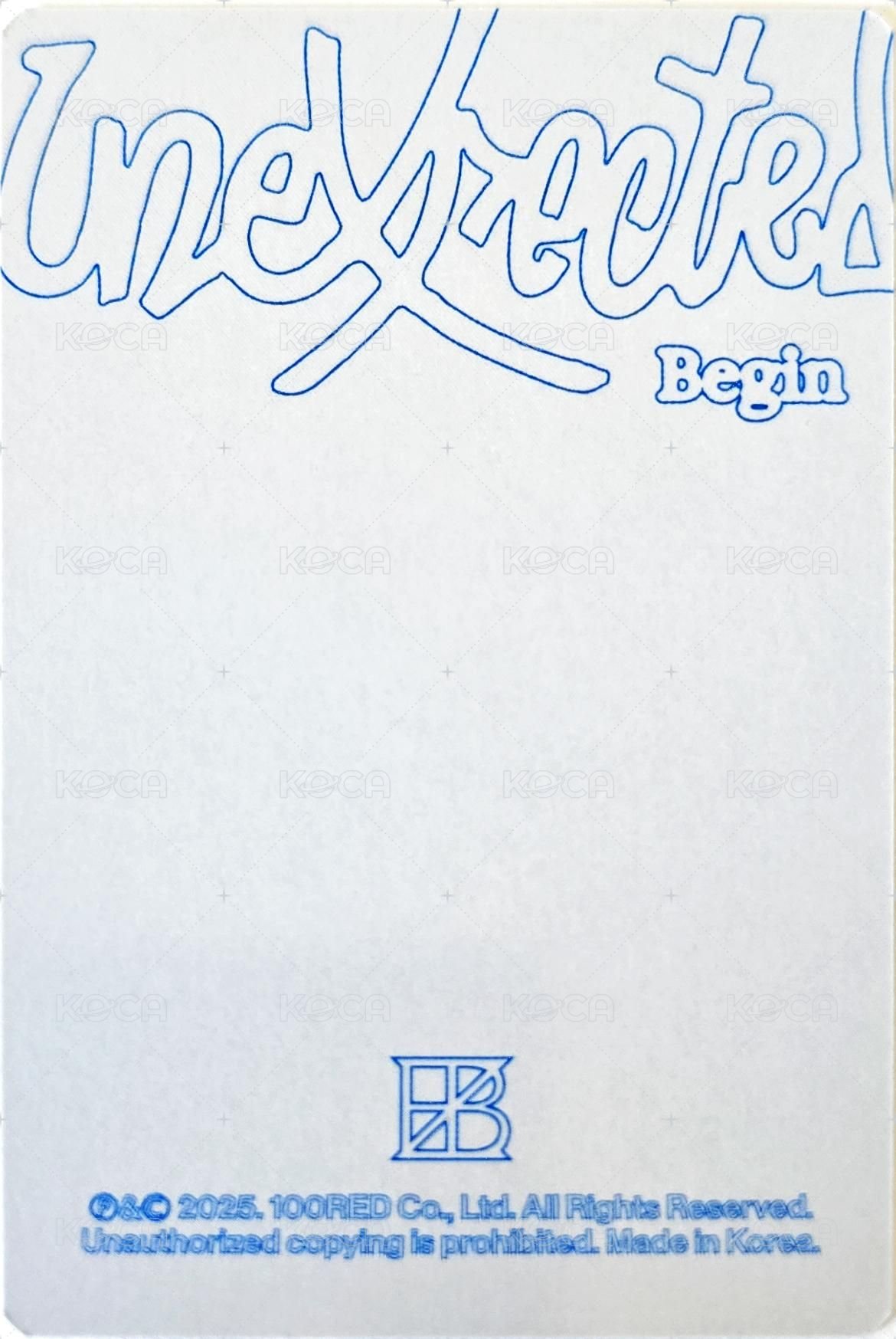 THE BOYZ The 3rd Album 'Unexpected' POP-UP STORE 隨機卡  背面