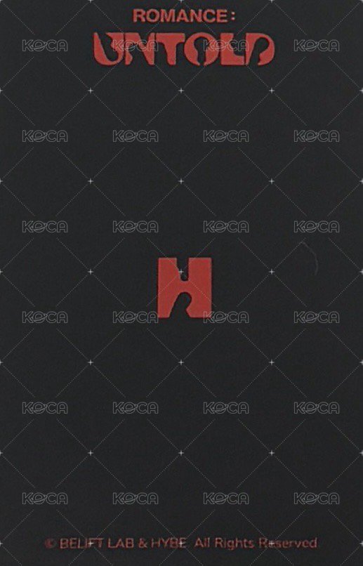 正二 戒指項鍊B ver. 周邊卡  背面