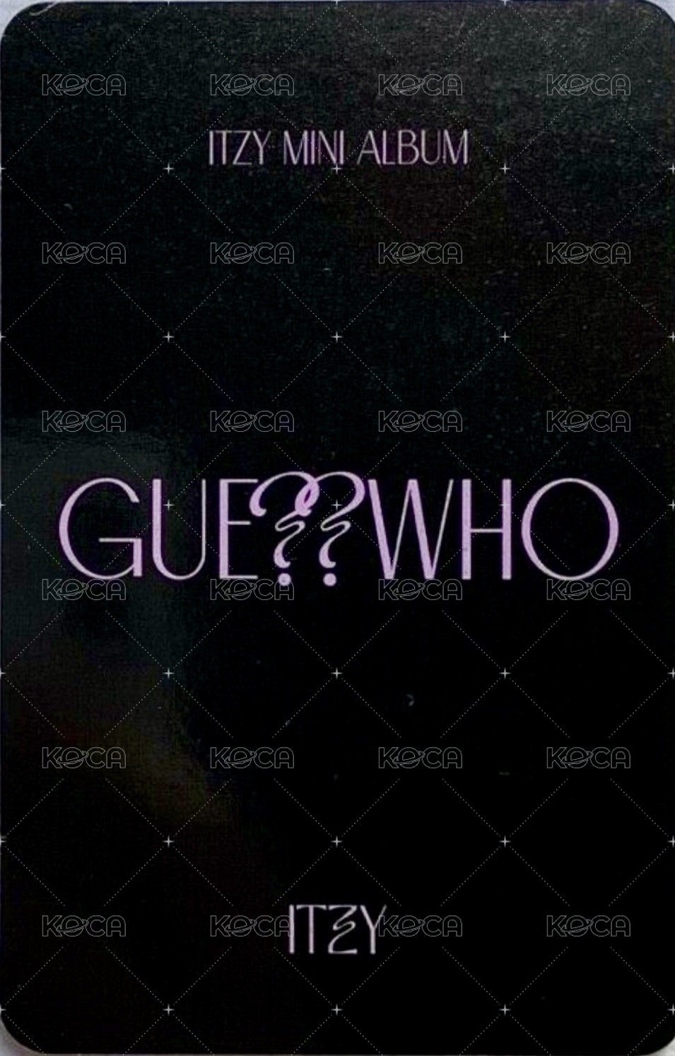 GUESS WHO yzy 特典卡  背面