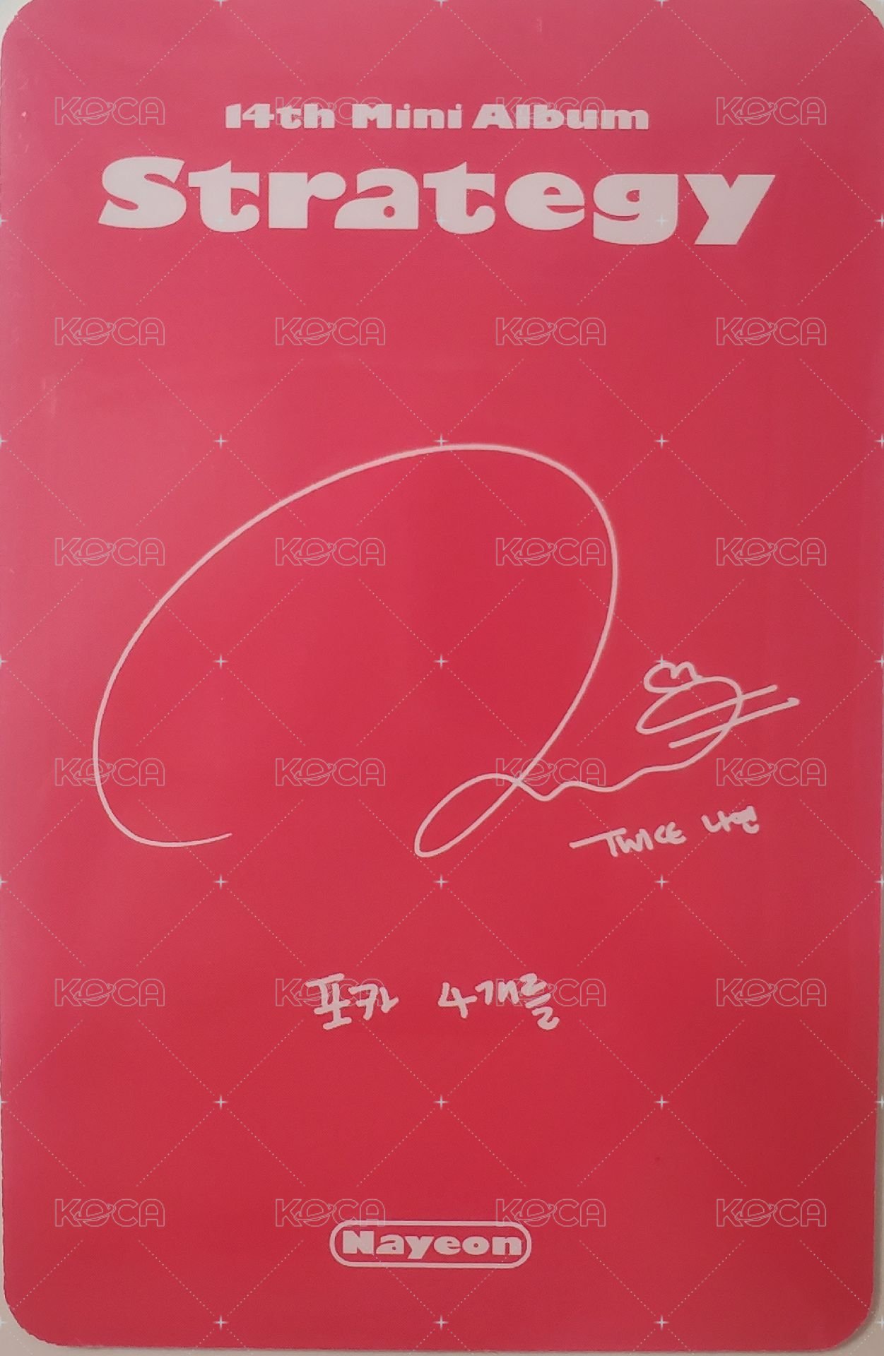 STRATEGY 專輯卡  背面