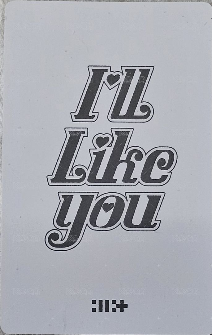 I'LL LIKE YOU 專輯卡 GLLIT ver. 背面
