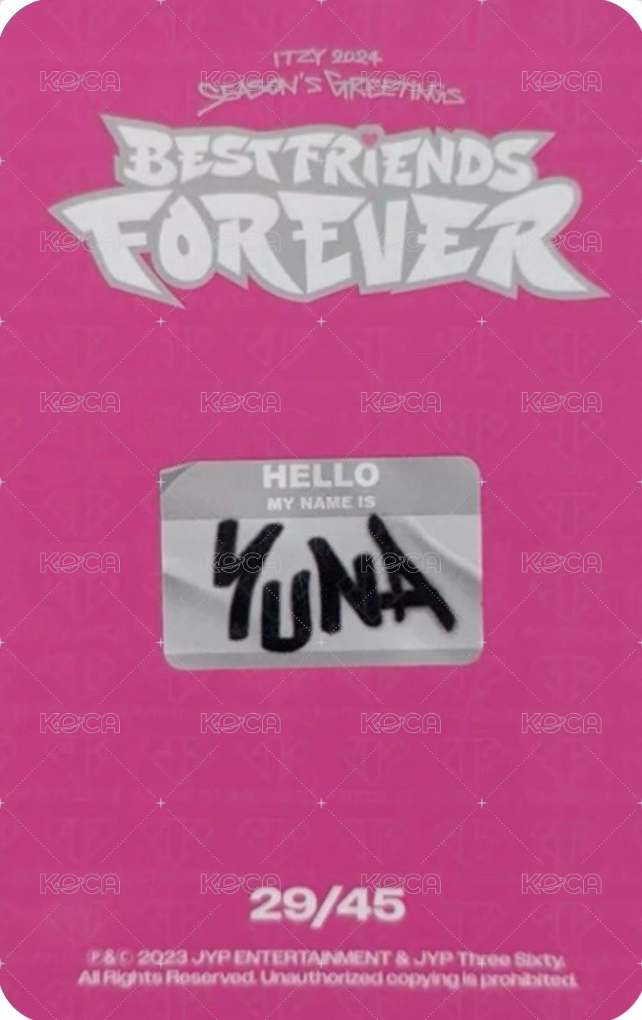 2024年曆 隨機卡  背面