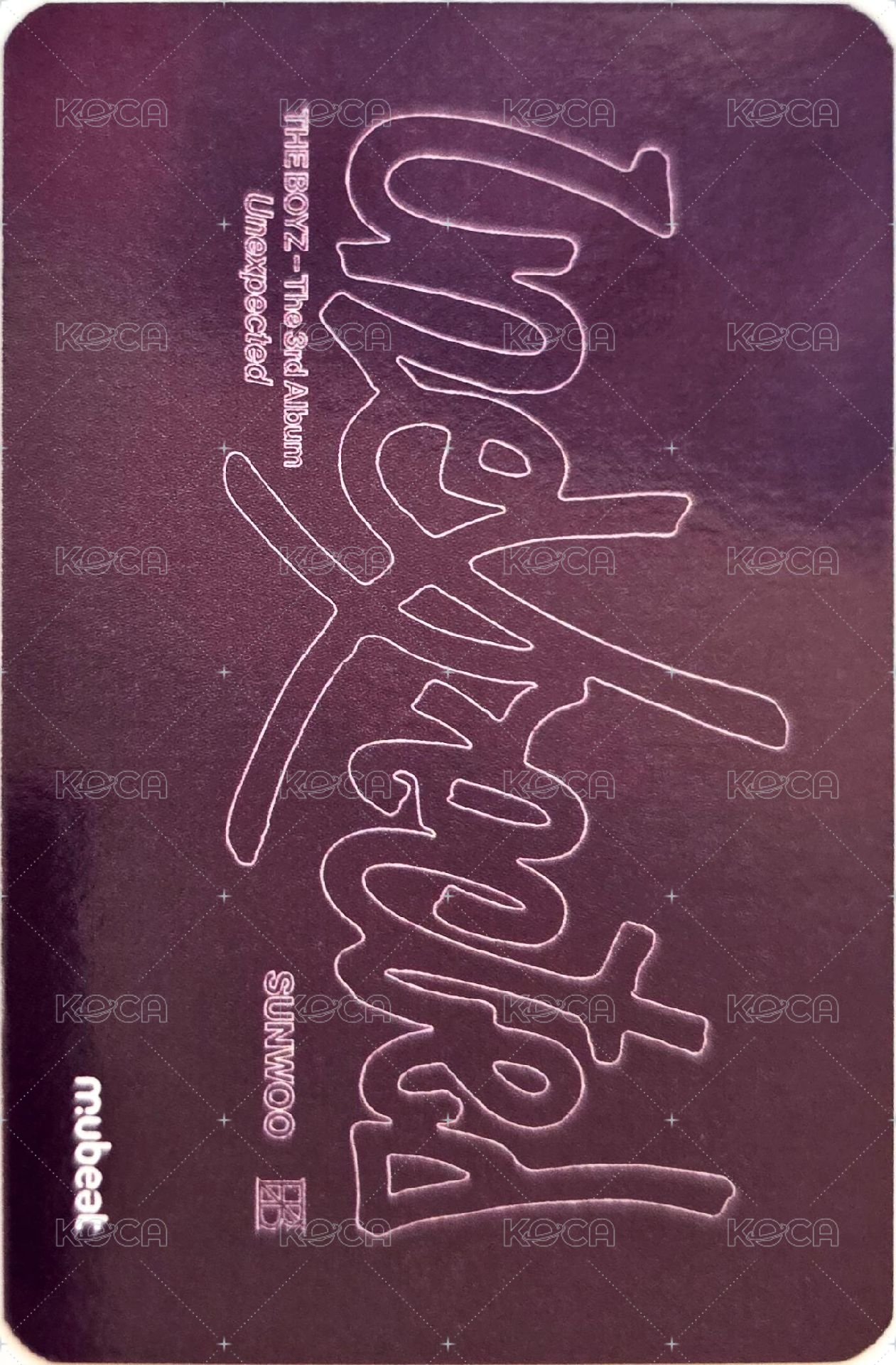 Unexpected mb 1.0 簽售卡 拳擊手ver. 背面