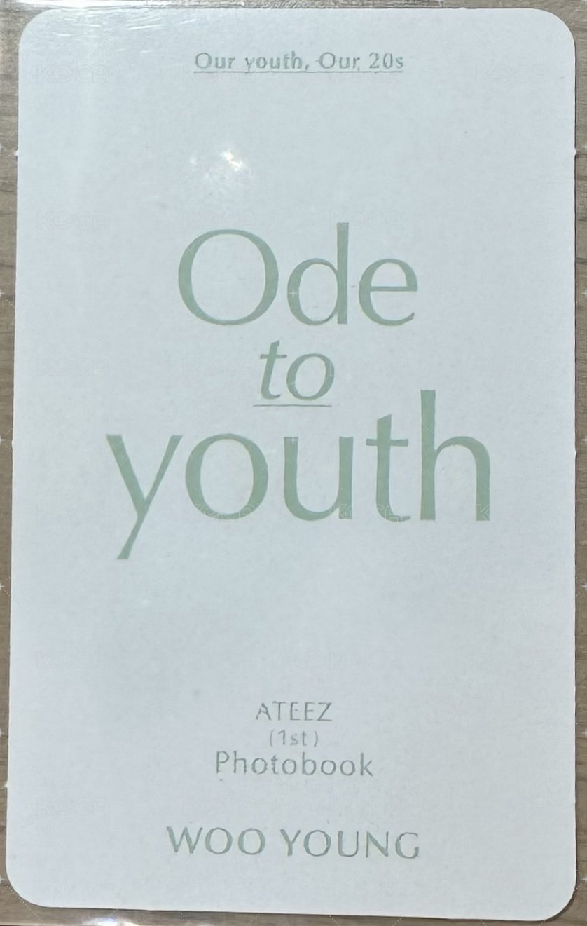 ATEEZ 1ST PHOTOBOOK;ODE TO YOUTH 周邊卡  背面