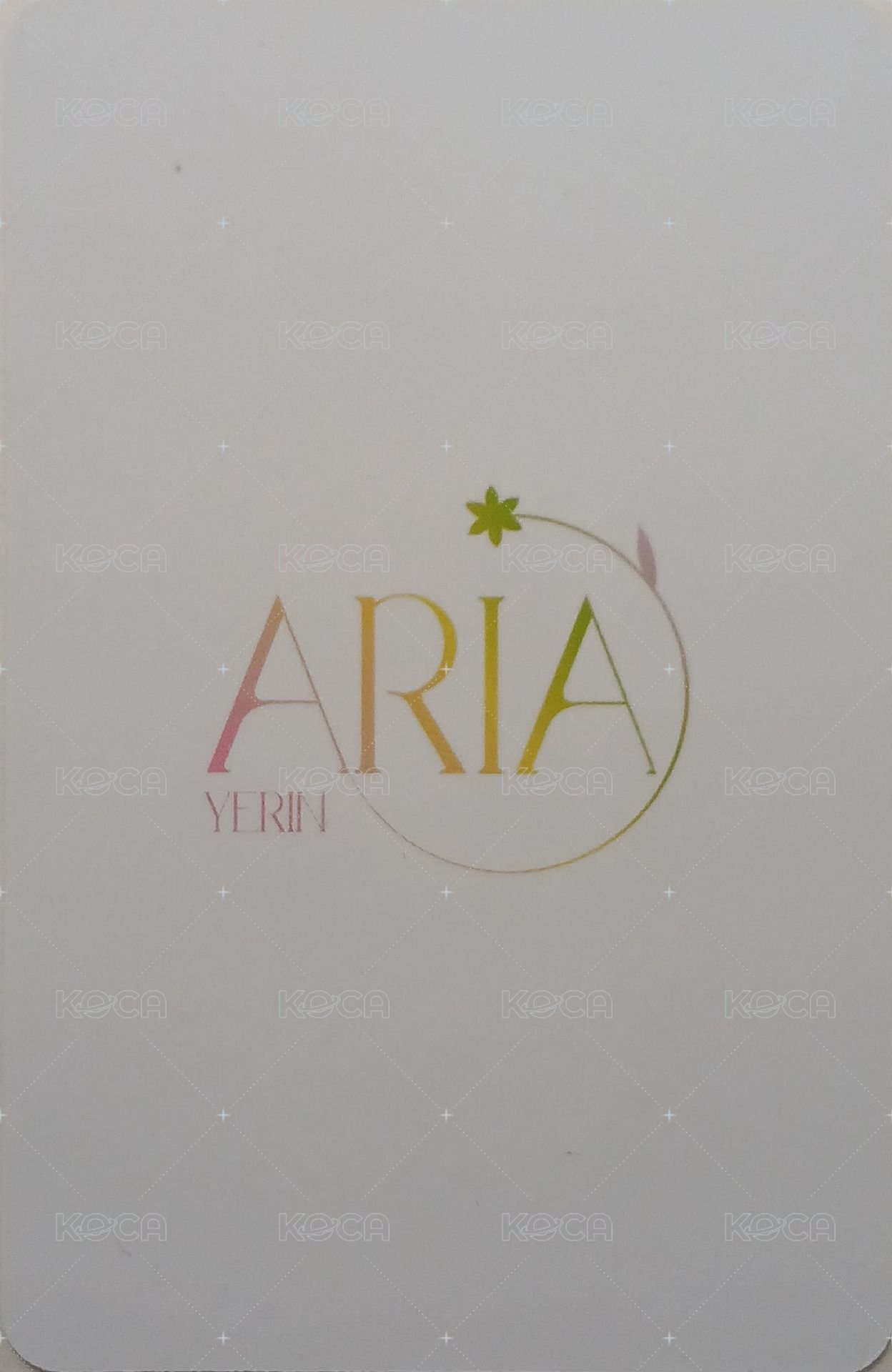 ARIA 新那拉 特典卡  背面