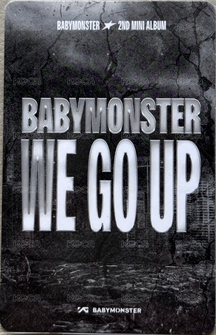 WE GO UP yg 快閃店 入場卡 / 場限卡 手寫卡塔 背面