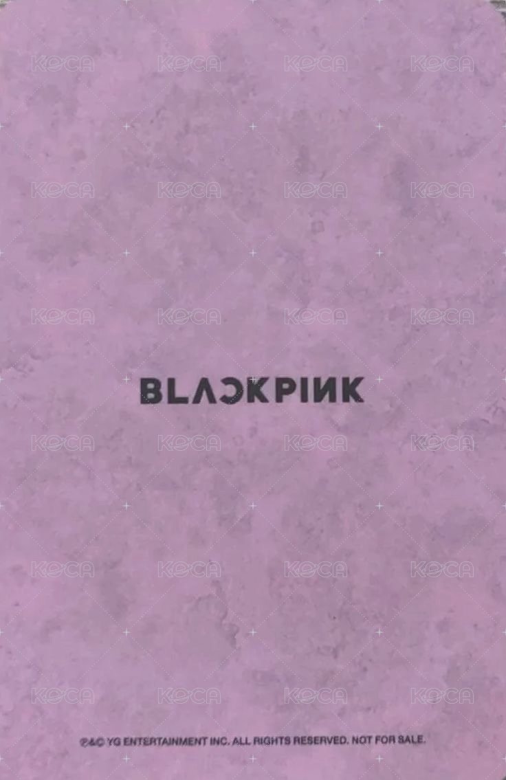 Kill This Love 專輯卡 Pink ver.A 背面