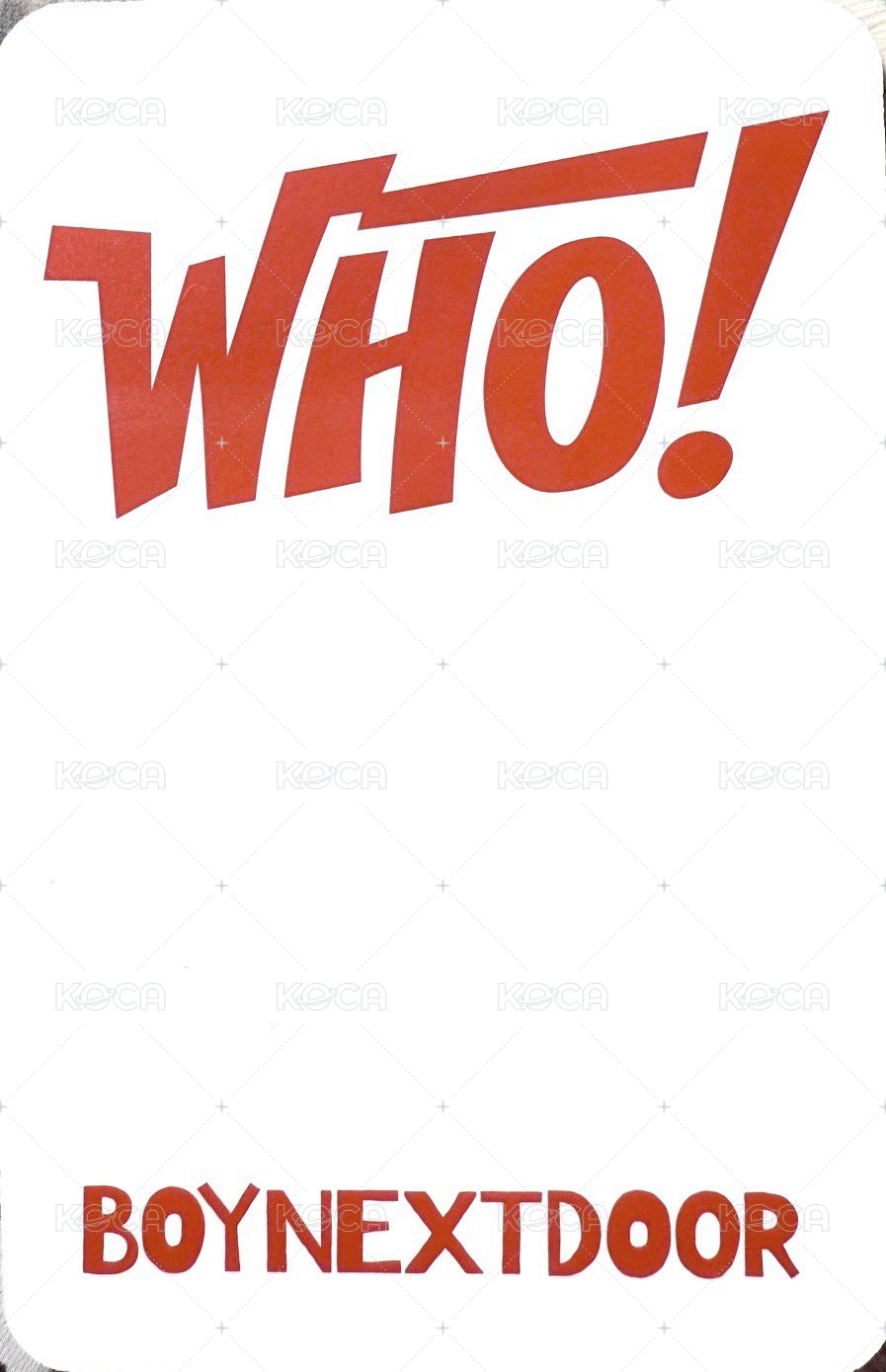 WHO! 楠藝 簽售卡  背面