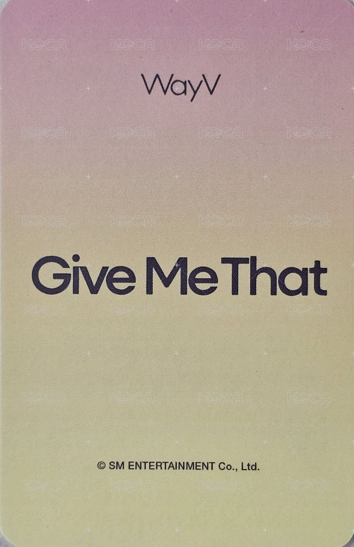 Give Me That dmm 特典卡  背面