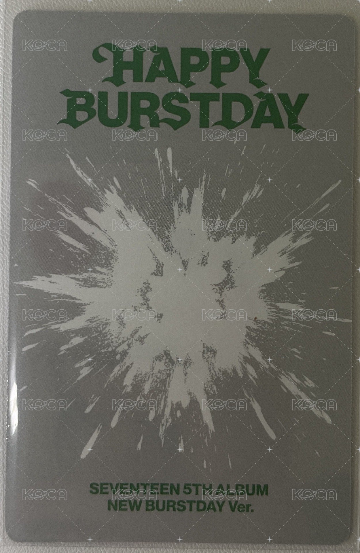 正五 專輯卡 NEW BURSTDAY ver 背面