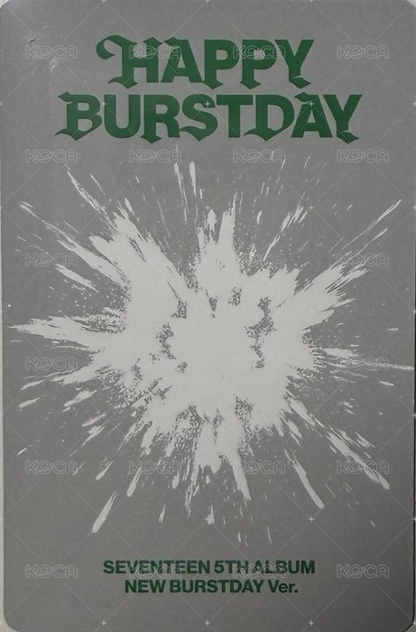 正五 專輯卡 NEW BURSTDAY Ver.  背面