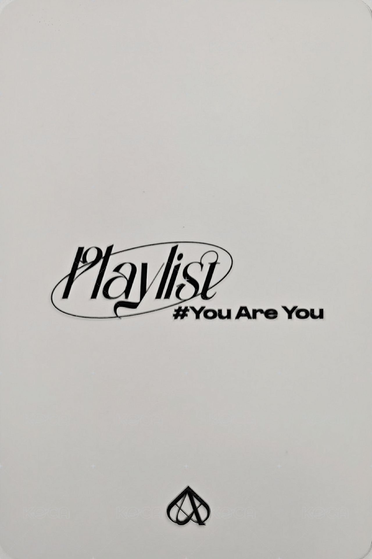Playlist #You Are You k4 3.0 簽售卡 網球 ver. 背面