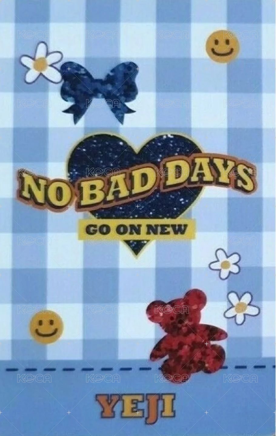 NO BAD DAYS 周邊卡 三月 背面