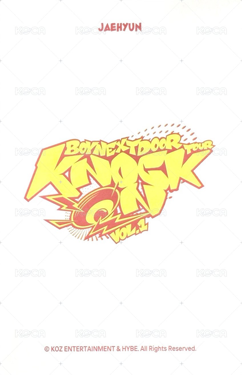 Knock On 巡迴 隨機卡 仁川場周 自拍 背面