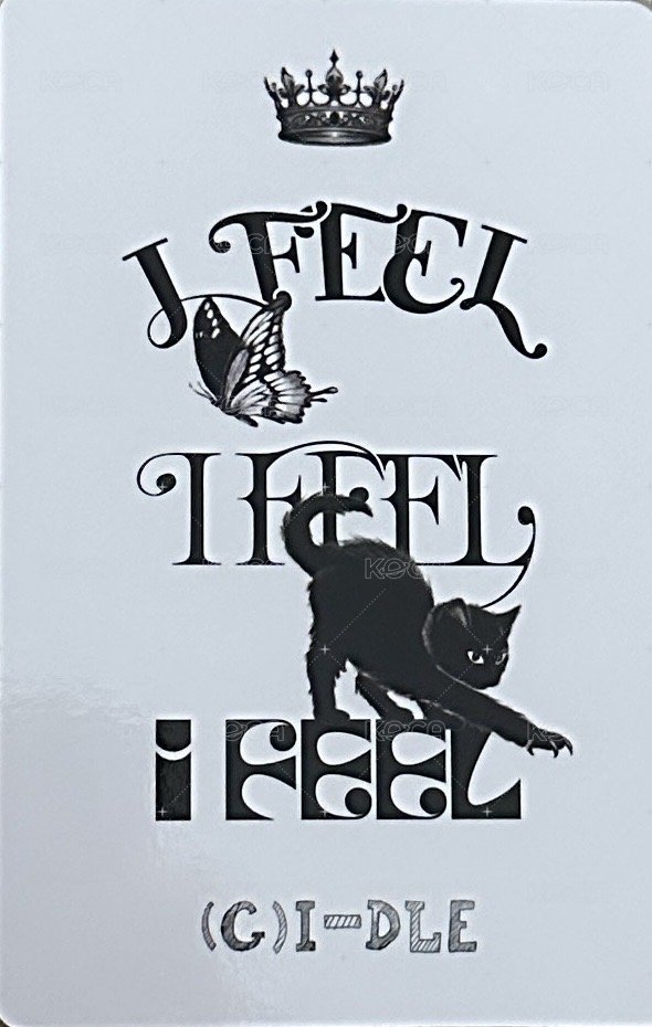 I feel 專輯卡 電子專 CAT版 背面