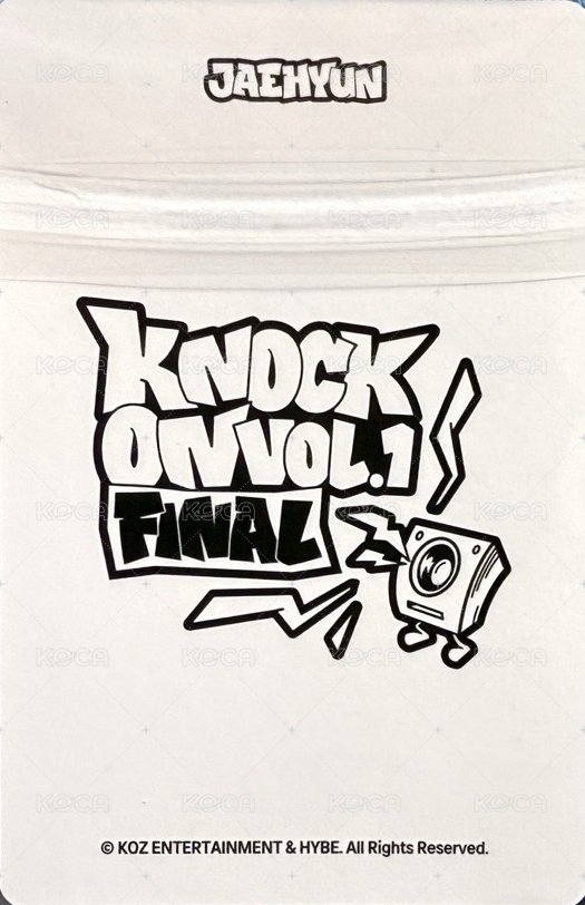 Knock On 巡迴 FINAL場周 周邊卡 卡套卡 背面