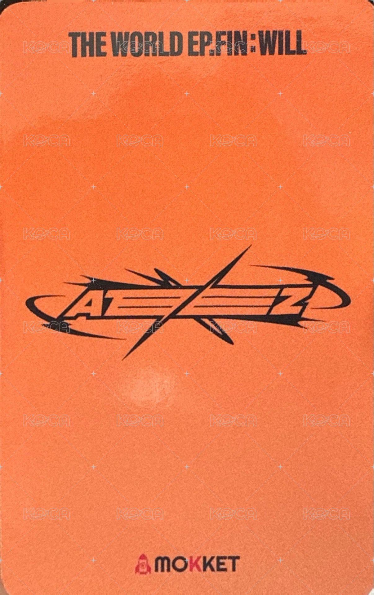 WILL mokket 2.0 簽售卡  背面