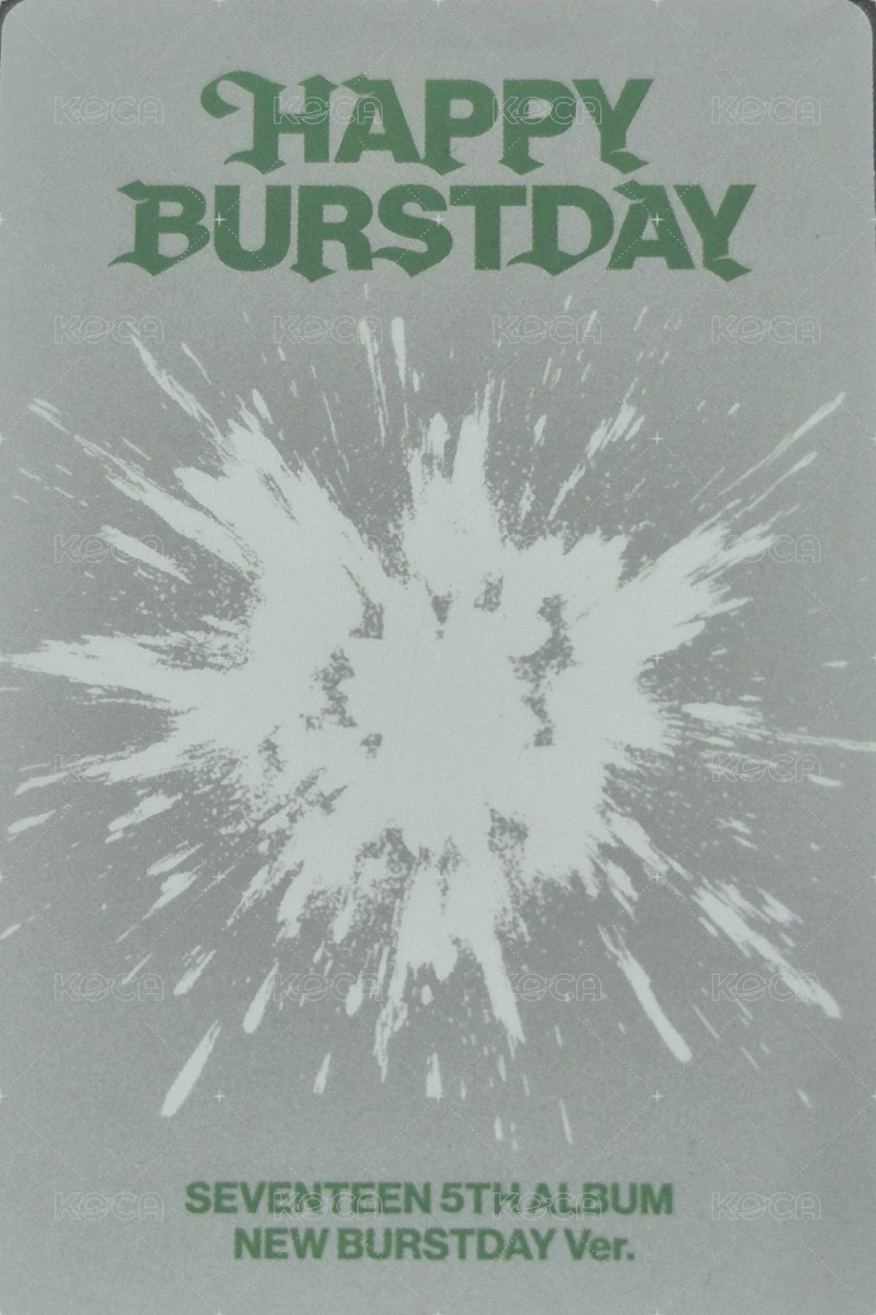 正五 專輯卡 NEW BURSTDAY ver. 背面