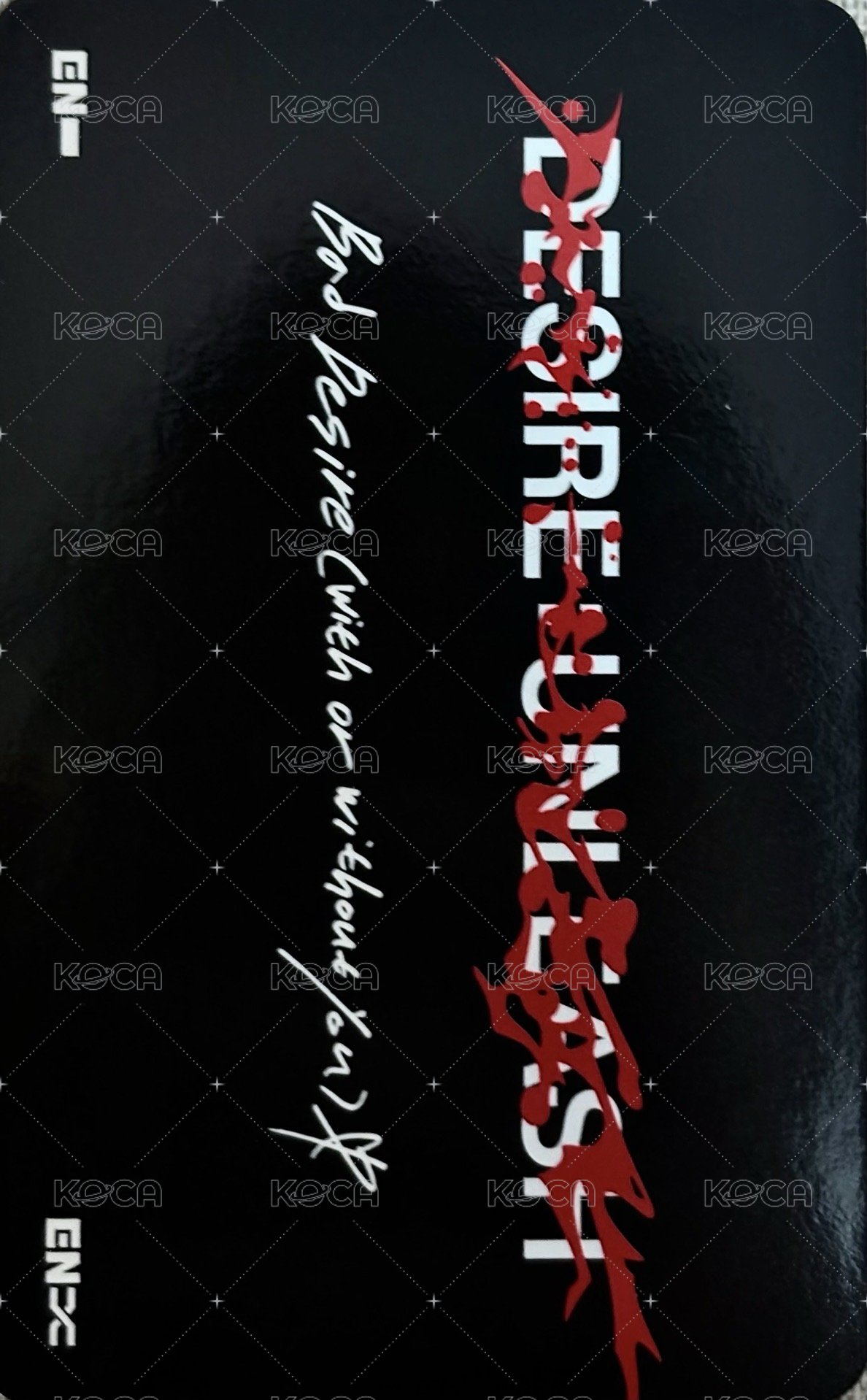 迷六 打歌卡 Bad desire公放訓 背面