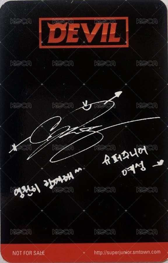 出道10週年特別專輯《 Devil 》 專輯卡 YESUNG專卡 背面