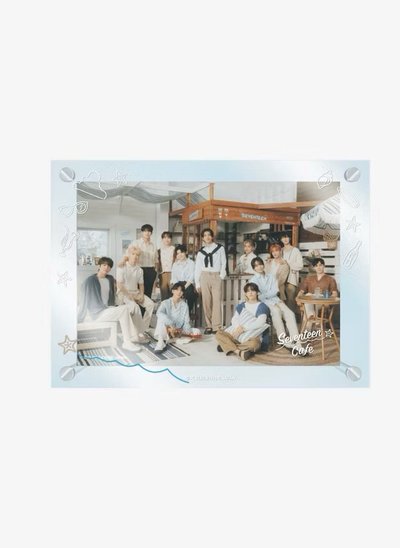 SEVENTEEN BEACH VACATION CAFE 2023 淨漢 入場特典 官方卡 明信片+ 團體照片立牌框