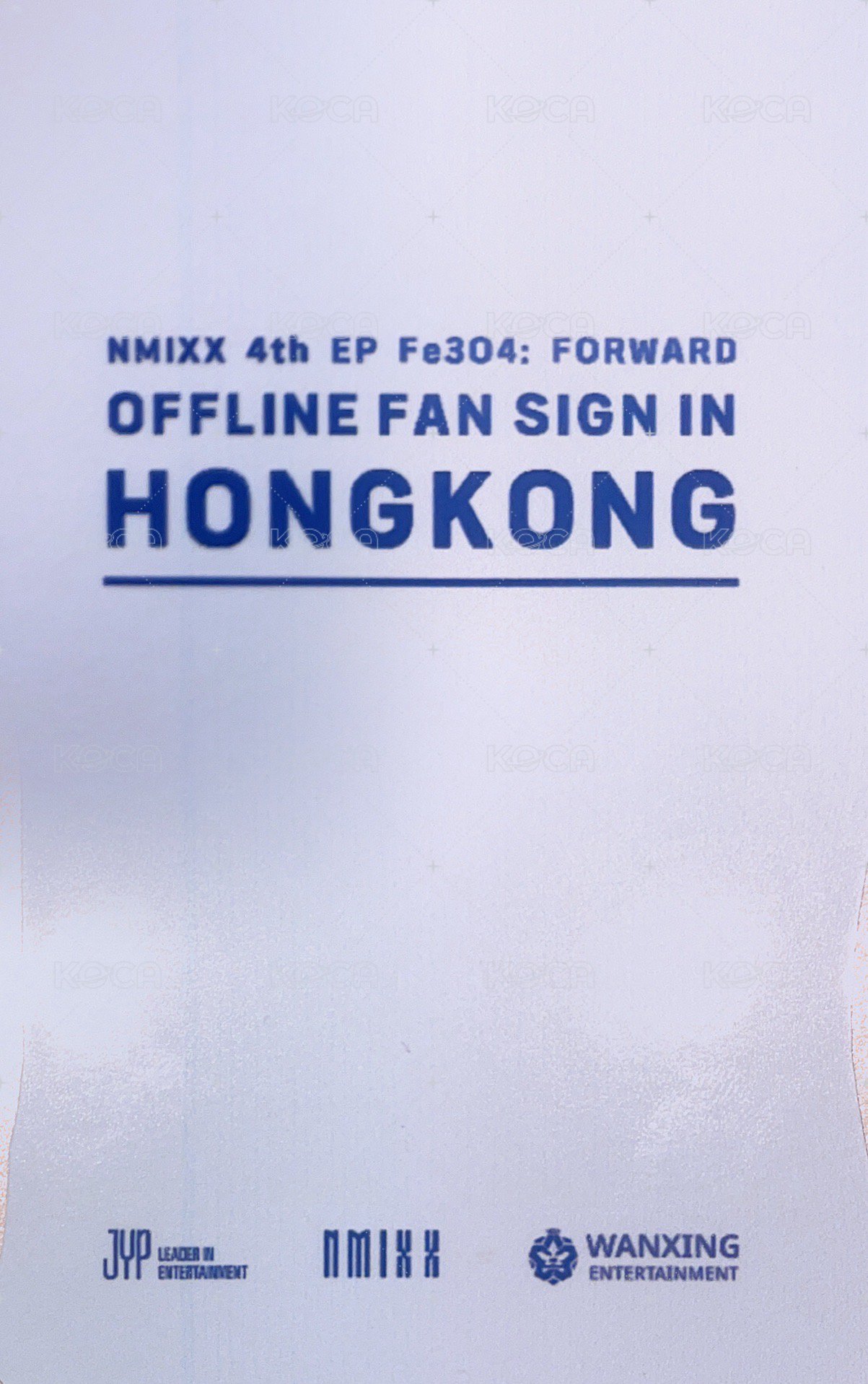 FORWARD 萬星 簽售卡 香港簽售 花朵圭 背面