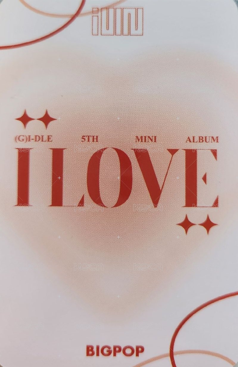 I LOVE bg 1.0 幸運卡  背面