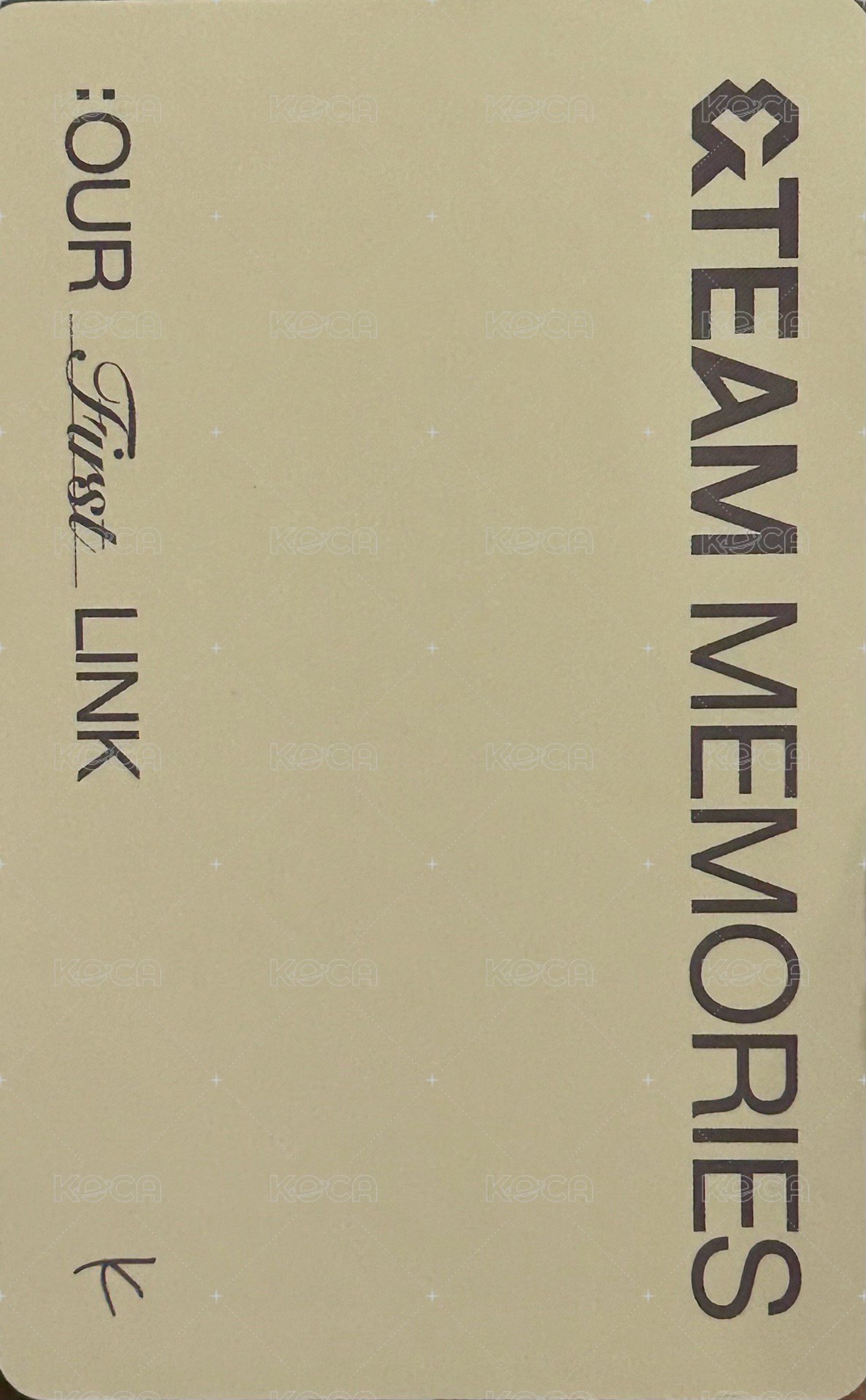 回憶錄 周邊卡  背面