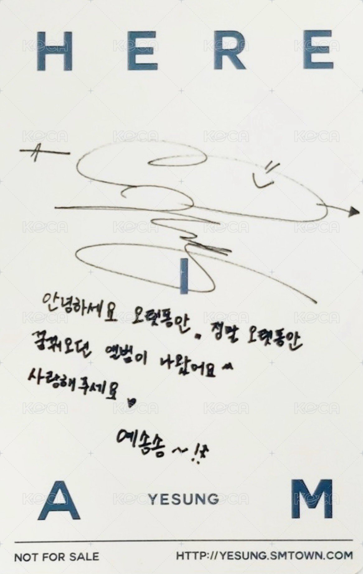 迷一《Here I Am》 專輯卡  背面