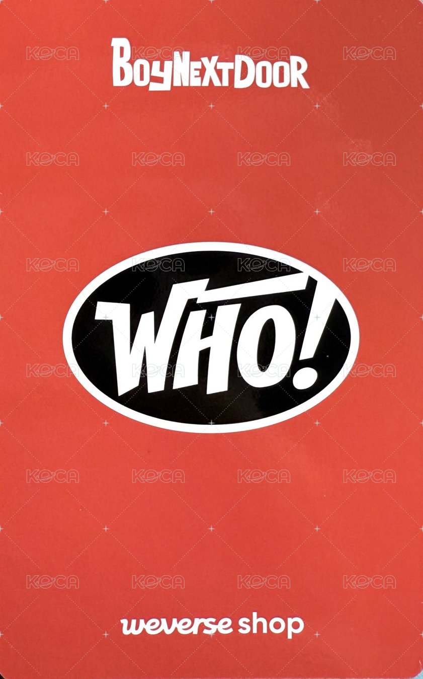 WHO! wvs 預售 特典卡 閃卡 3 背面