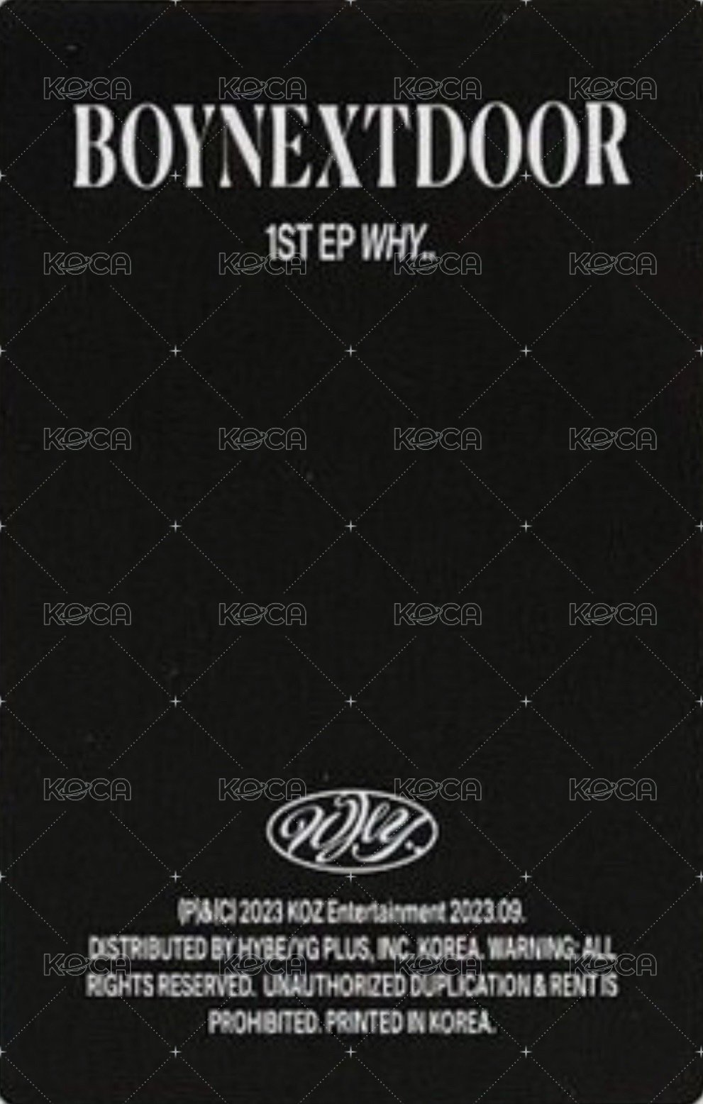 WHY.. 專輯卡 雙人卡 24 背面