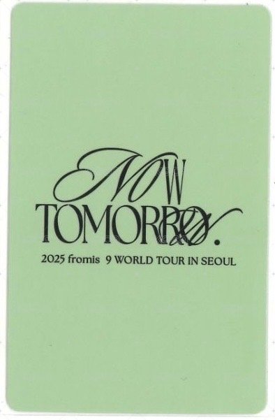 25’世巡 入場卡 / 場限卡 Day2 全席 背面