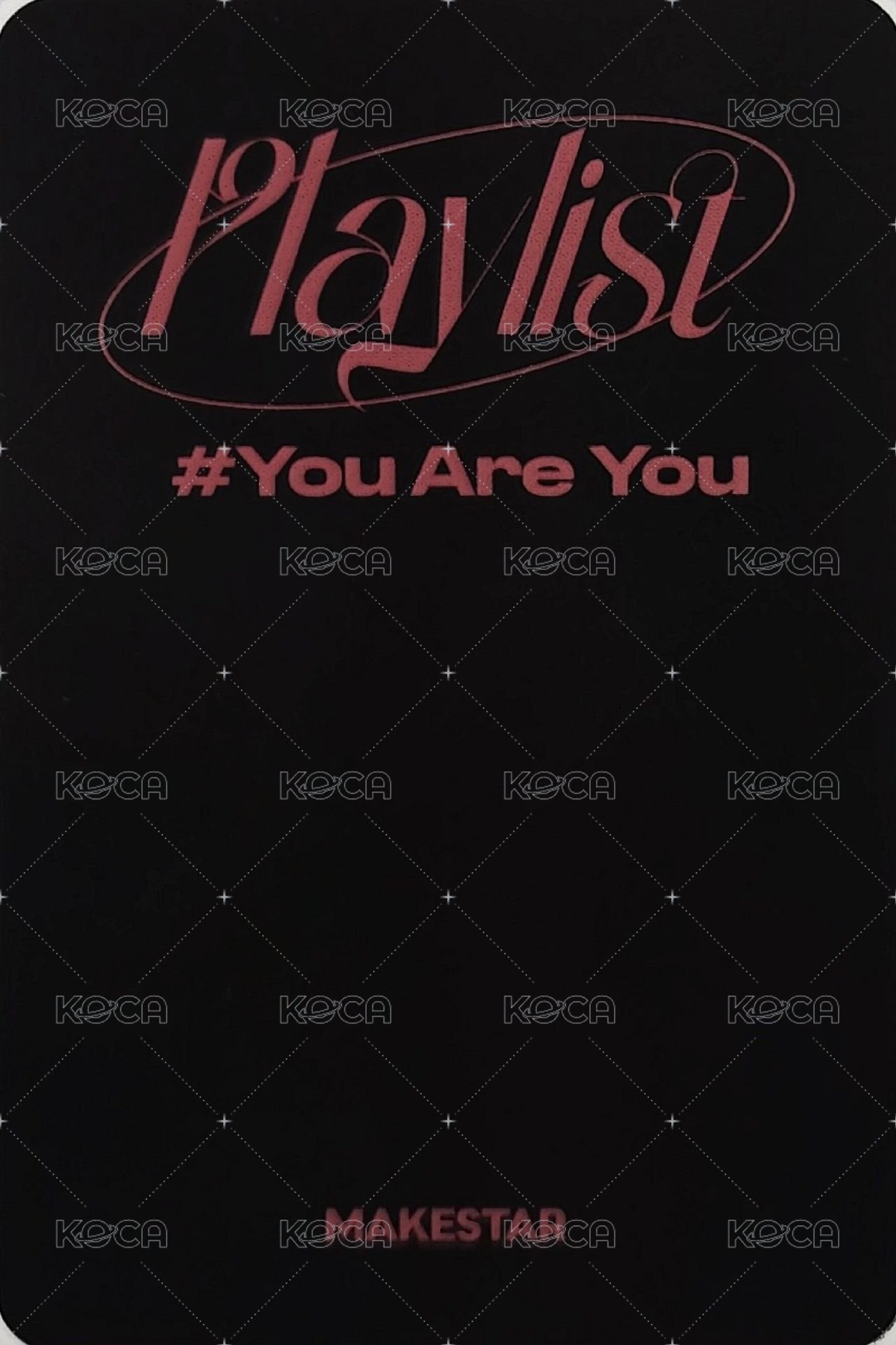 Playlist #You Are You ms POCA 1.0 簽售卡 卡皮巴拉 ver. 背面
