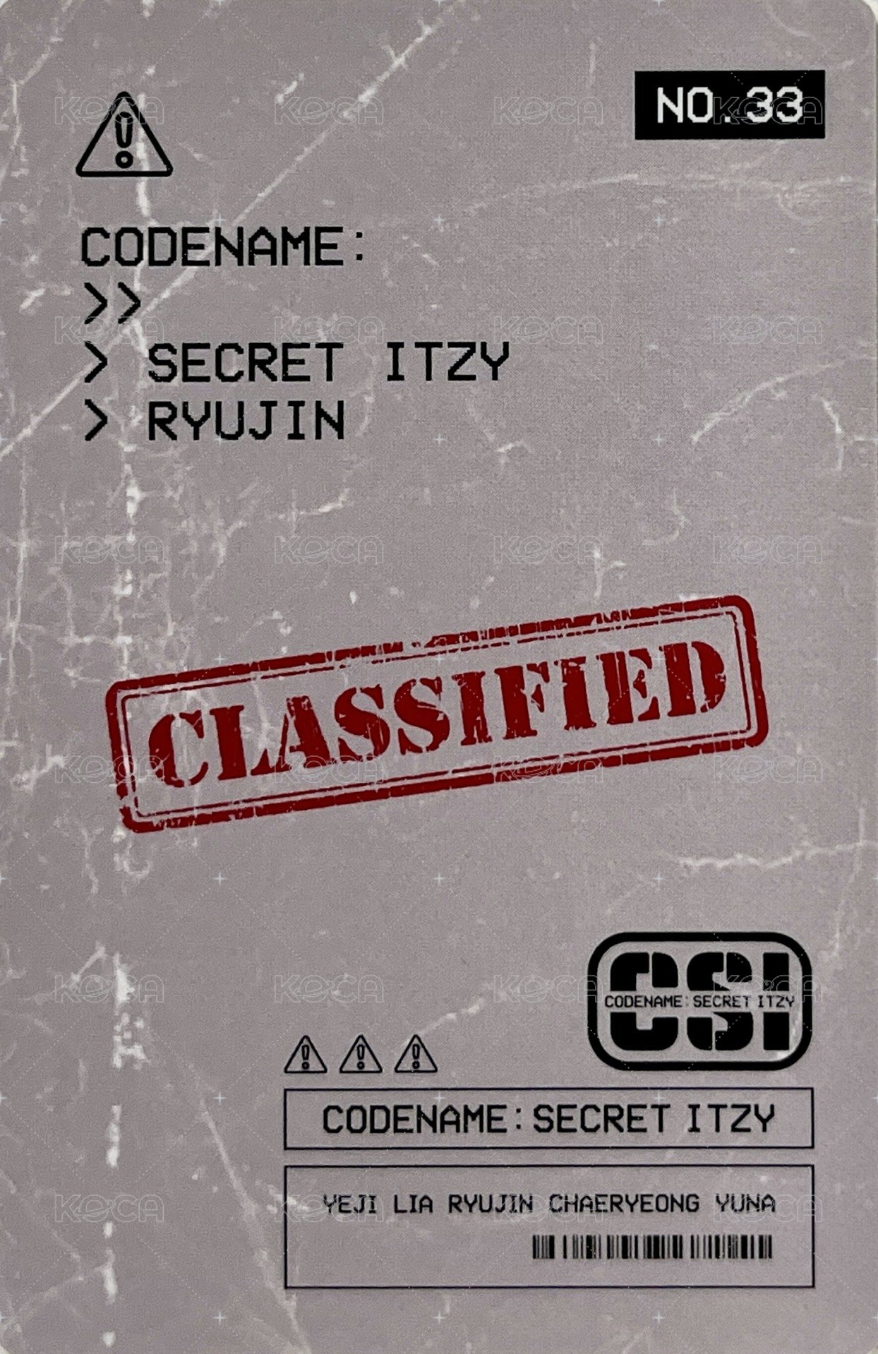 CSI 隨機卡 No.33 背面