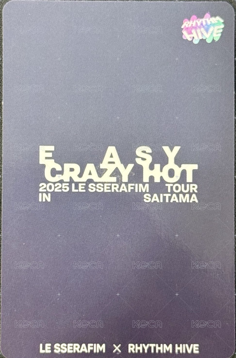 25‘巡迴 遊戲卡 日巡 埼玉音遊卡 恩採 首爾演唱會造型 背面