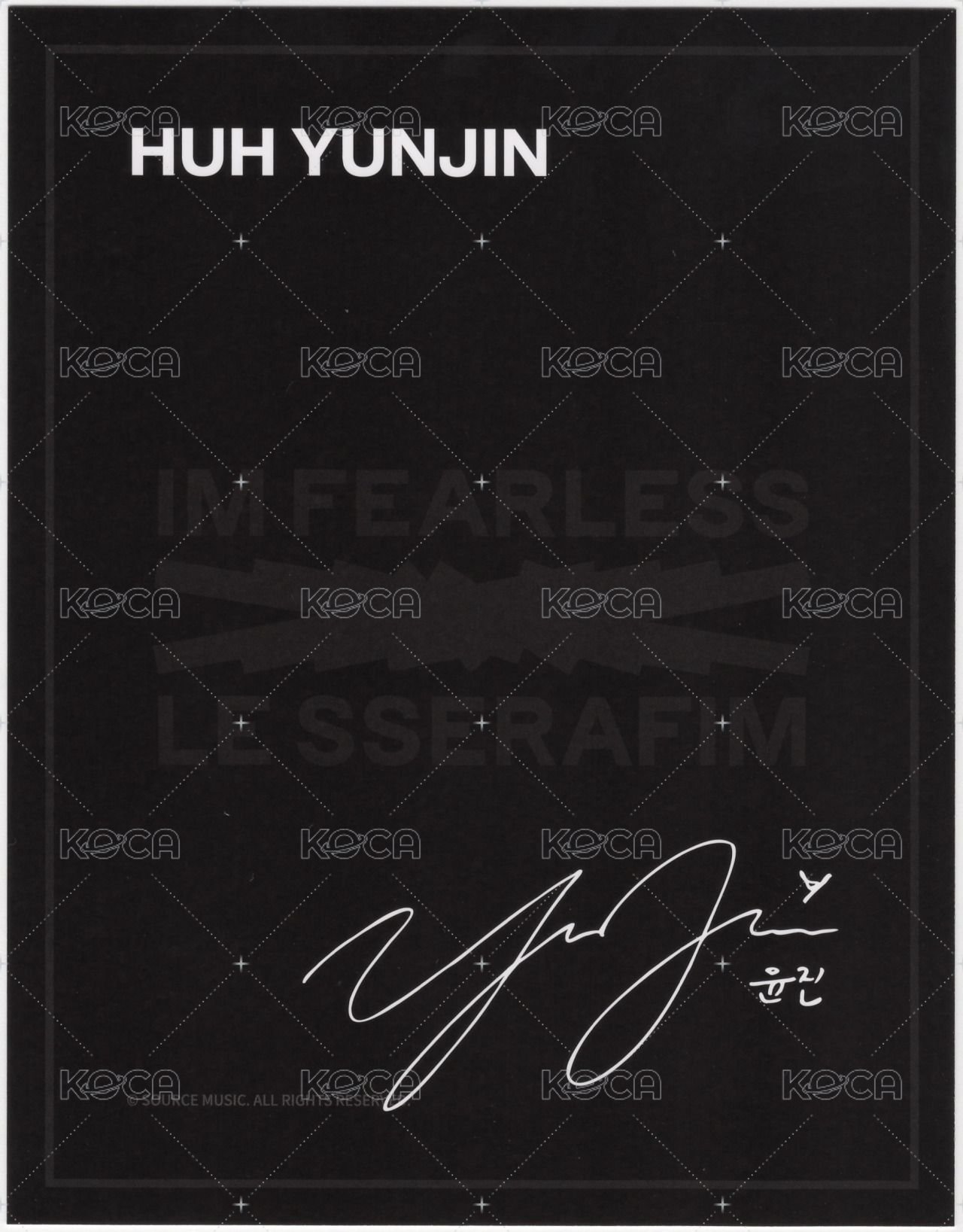 FEARLESS 明信片 The First Moment in Your Hands 明信片 背面