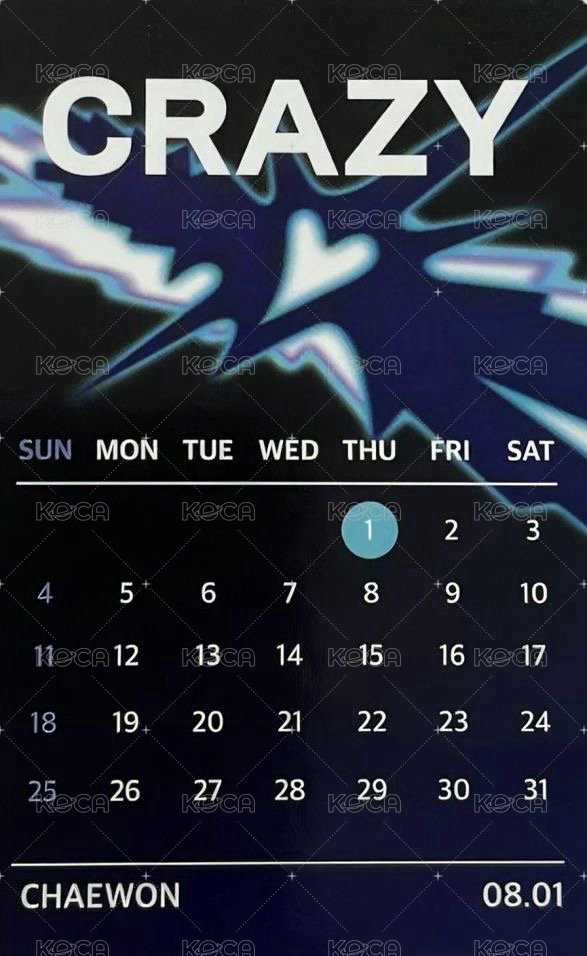 CRAZY yes24 預售 特典卡 生日卡背 背面