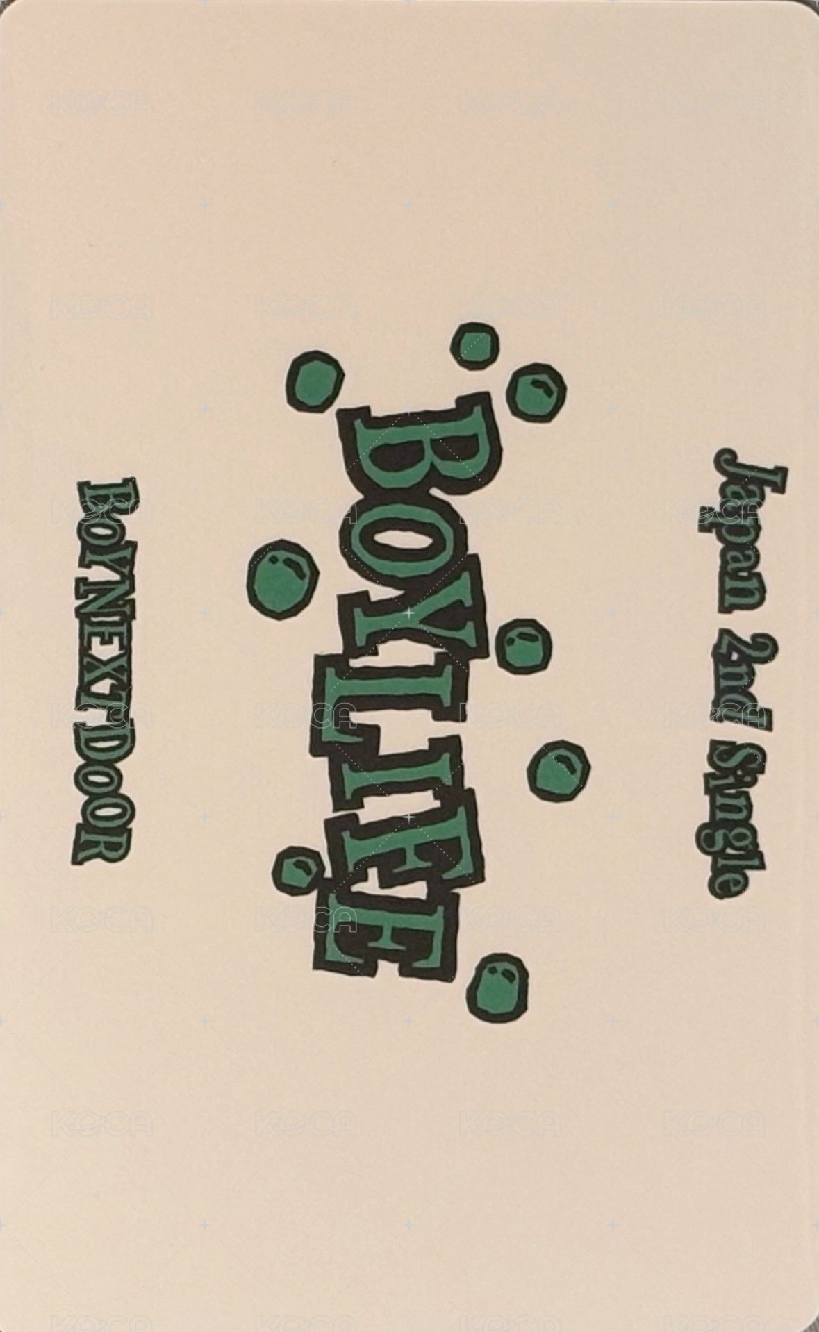 BOYLIFE 環球 單封 特典卡 團卡 背面