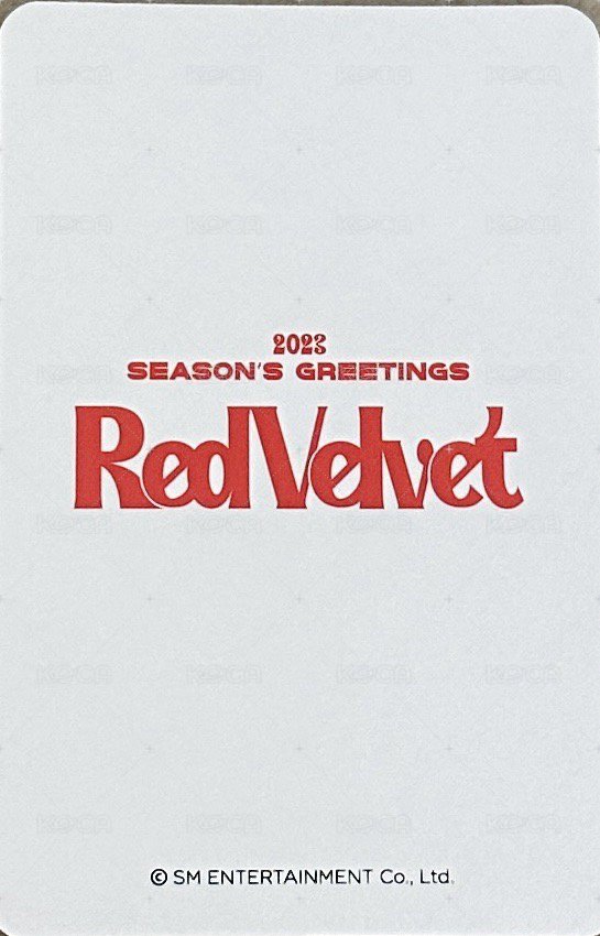 2023年曆 sm 特典卡 A ver. 背面