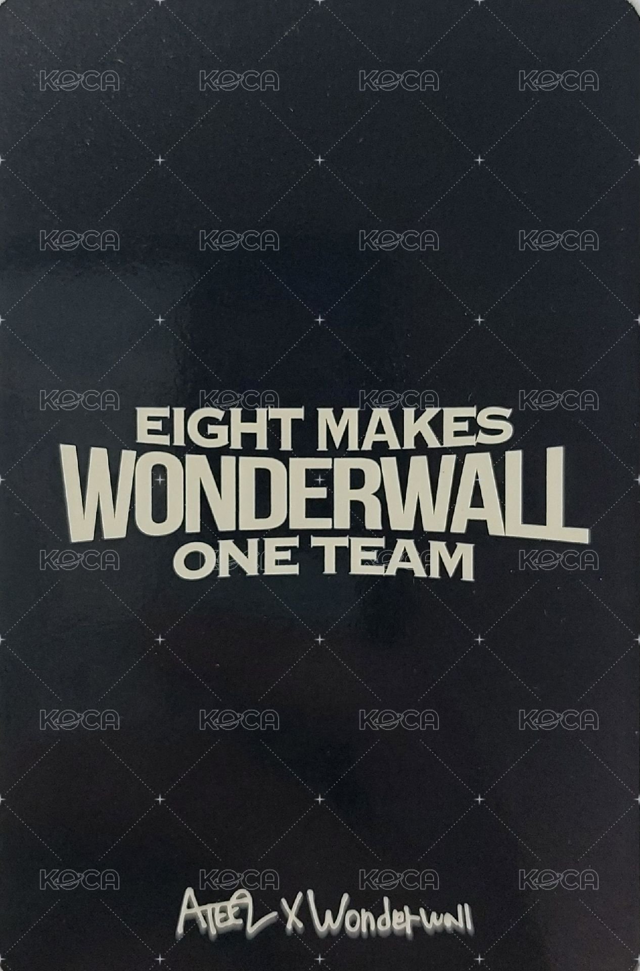 ATEEZ x Wonderwall 代言卡 8M1T 背面