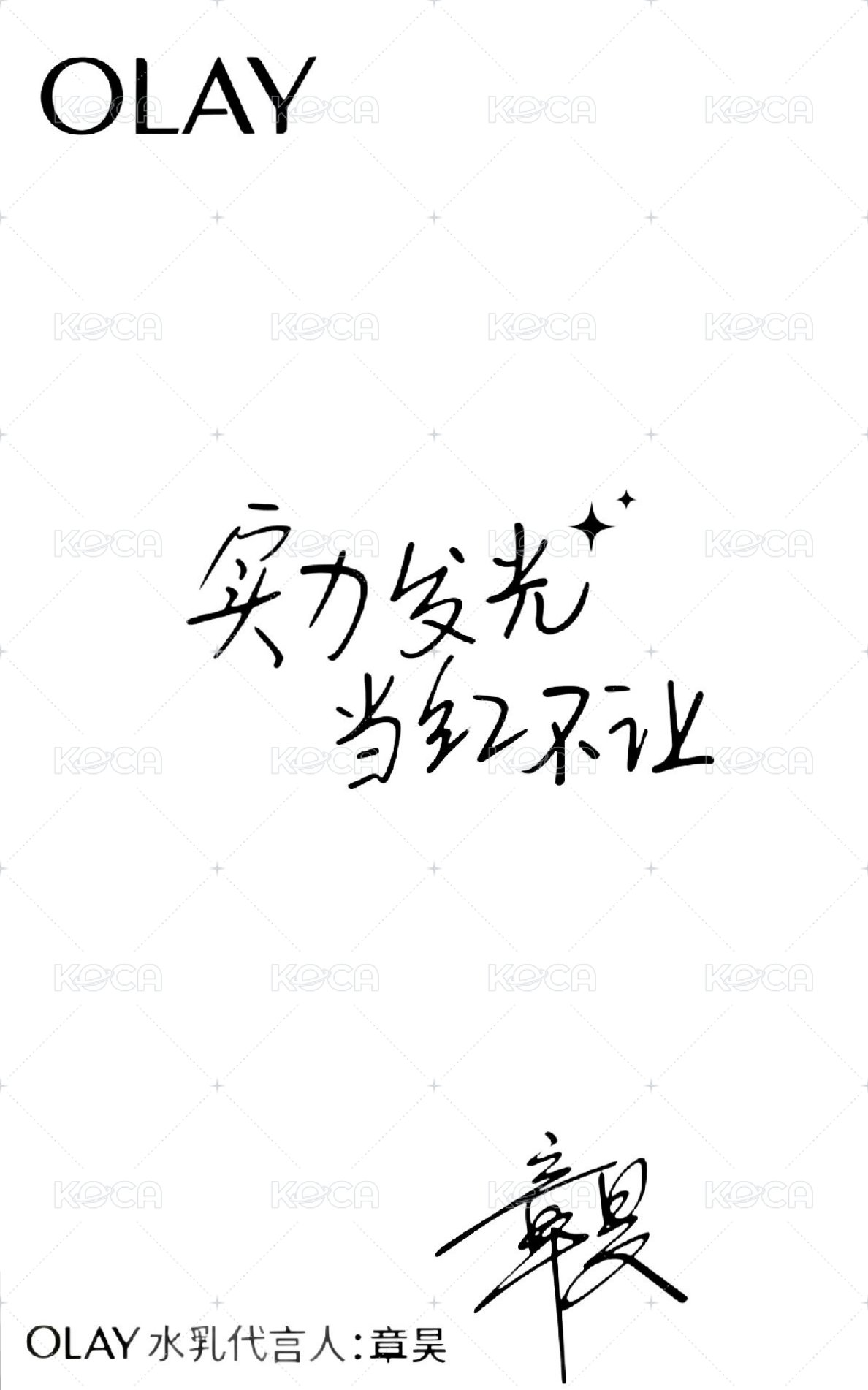 OLAY 代言卡  背面