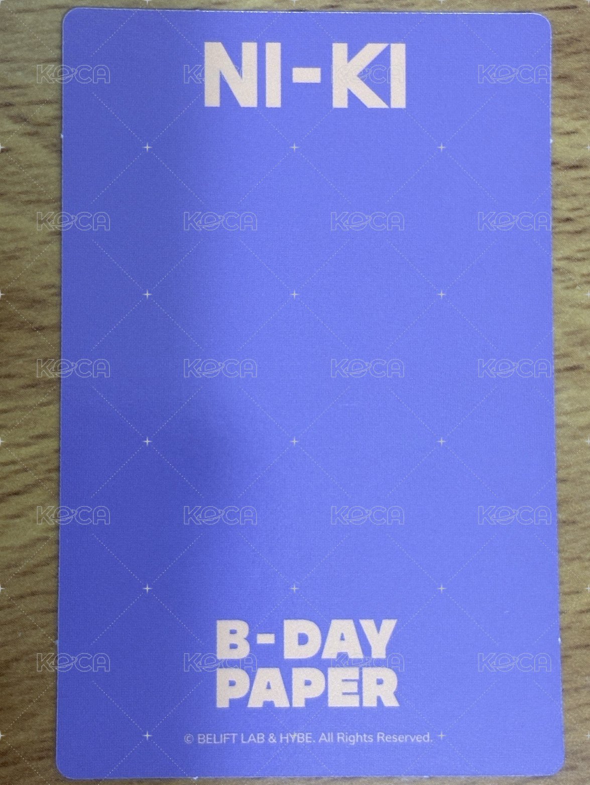 24生日禮盒 周邊卡  背面